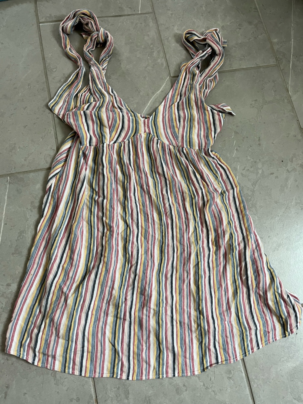 American Eagle Outfitters Striped Sleeveless Top - Pink, Blue, Yellow, White